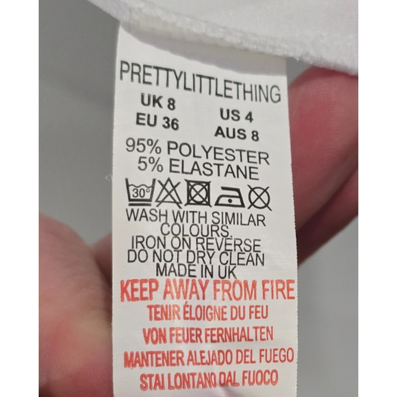 White Long Sleeve Wrap Midi Dress Bodycon Blazer Gold Buttons Dress Size US 4 - Picture 5 of 11